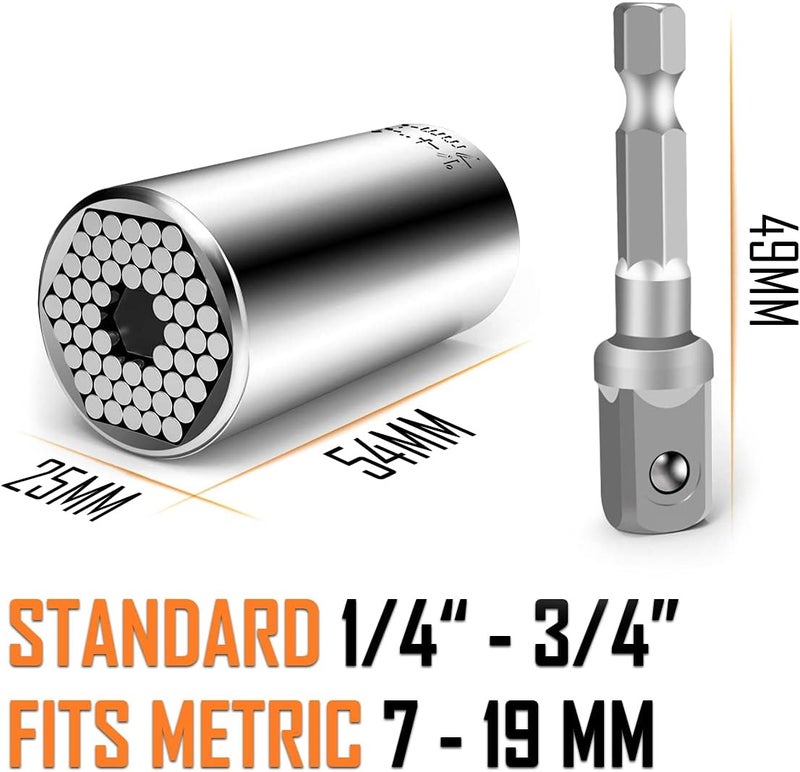 BIIB Dad Gifts for Men, Super Socket Father's Day Gifts from Daughter, Gifts for Dad Who Wants Nothing, Birthday Gifts for Men, Universal Socket Mens Gifts for Him, Husband, Grandpa, Tools Gadgets - Image 2